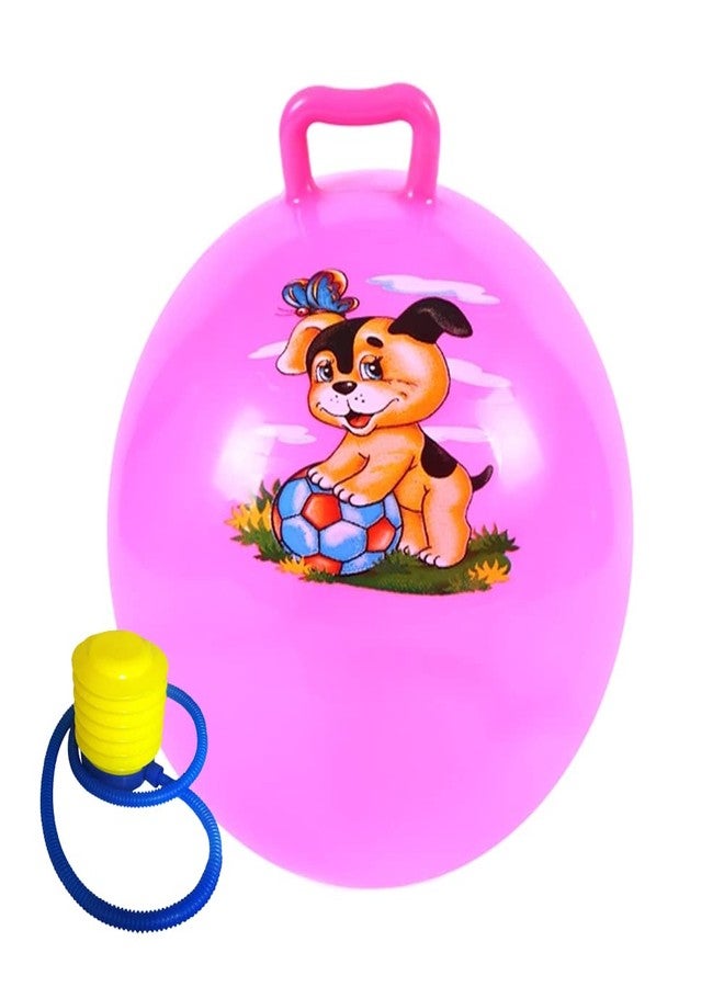 DASNDAS PVC Jumping Hopping Ball, Hopper Ball with Handle, Bouncy Hopping Ball with Christmas Pattern for Kids, Hippity Hop for Fun and Exercise with Pump(Color May Very) - Image 1